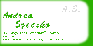 andrea szecsko business card